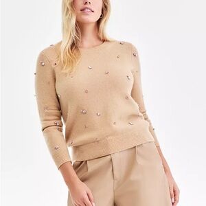 CHARTER CLUB LUXURY 100% Cashmere - Women's Sequin Embellished Sweater - XL